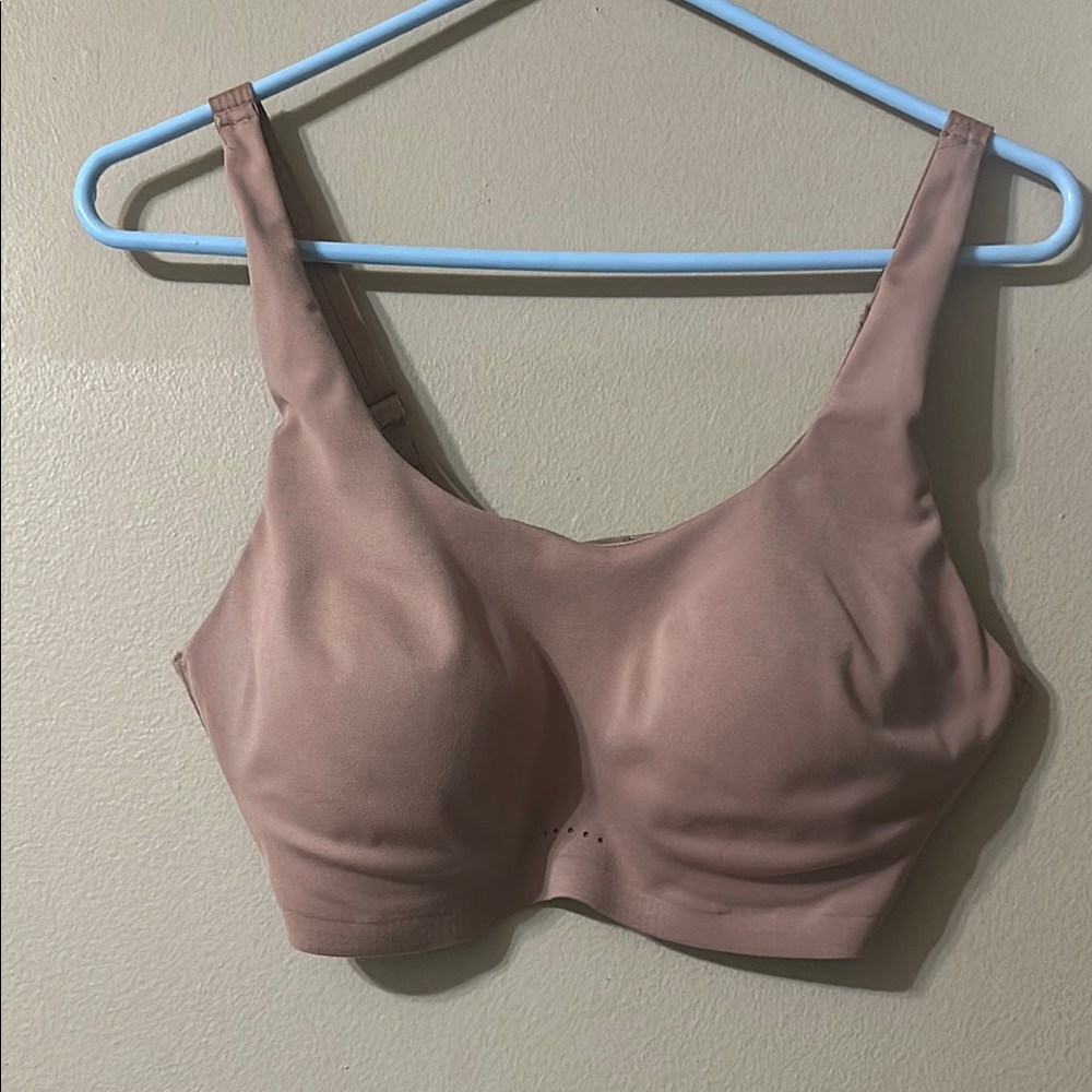 Tan Full-Coverage Bra with Supportive Straps